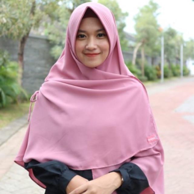TERLARIS Khimar Naisha Serut 1 (Dusty Pink)