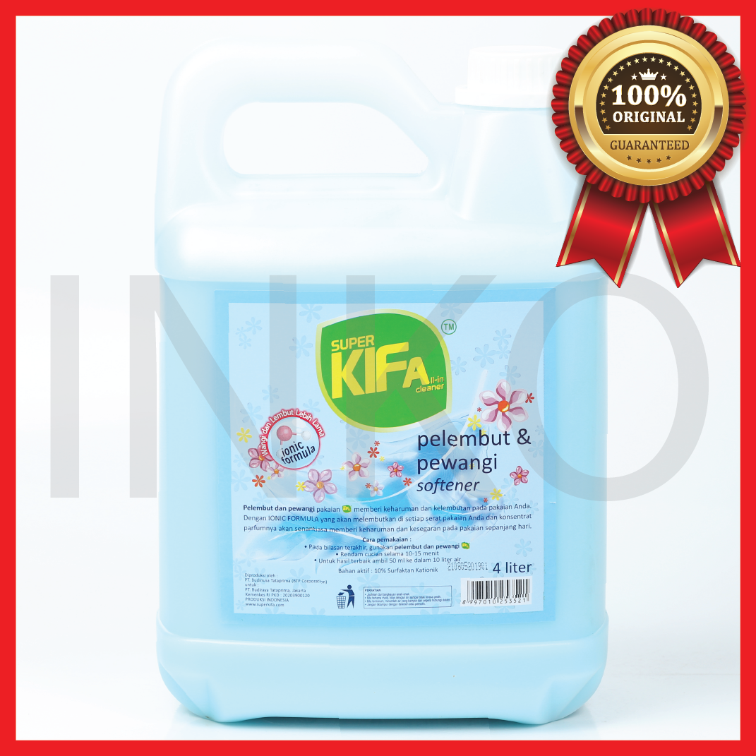 SUPERKIFA PELEMBUT PEWANGI SOFTENER IONIC FORMULA JERIGEN 4L | Lazada ...