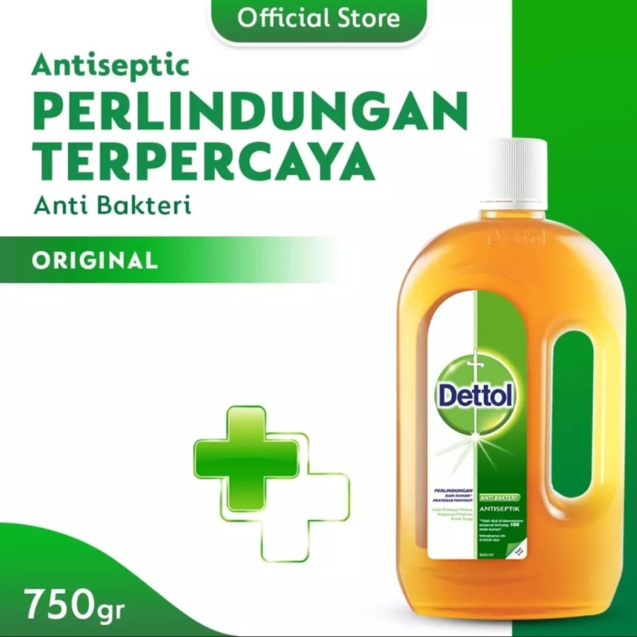 DETTOL ANTISEPTIK CAIR. Cairan Mandi Antiseptic Anti Bakteri 750 ml