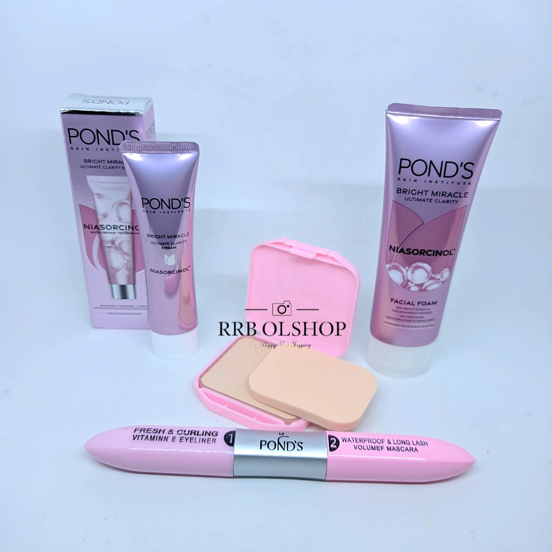 Paket Hemat 4 IN 1 POND'S Eyeliner 2in1 Mascara Pond's Facial Foam