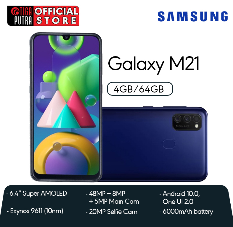 Samsung M21 Ram 4gb Internal 64gb Wattamonster 48mp 6000mah Samoled Garansi Resmi Sein Lazada Indonesia