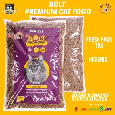 BOLT MAKANAN KUCING - BOLT CAT FOOD 1KG PREMIUM ORIGINAL