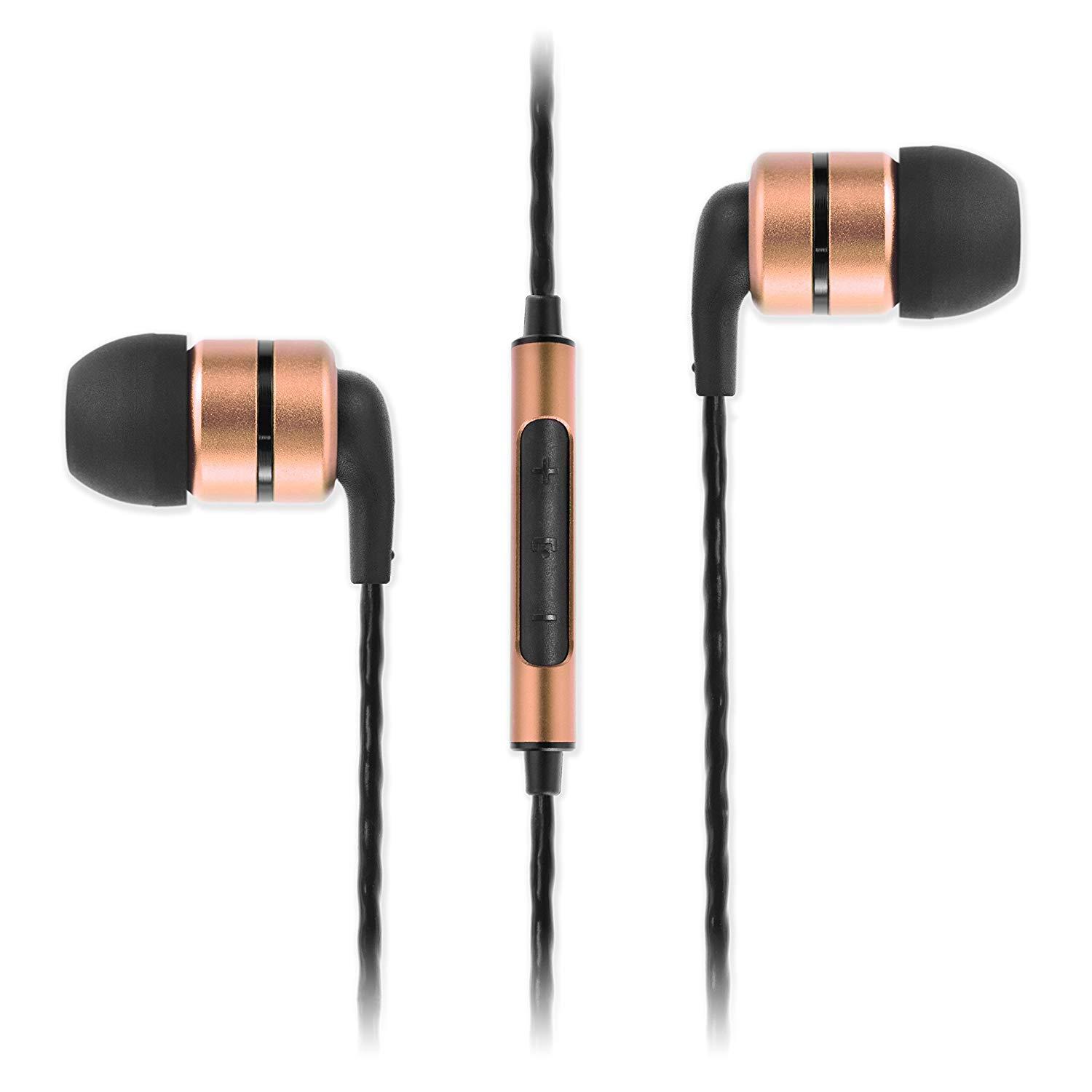 SoundMAGIC E80C Reference Series Flagship Noise Isolating In-Ear Headphones with Comply Eartips and Microphone and Remote For All Smartphones (iPhone, Android, Samsung Galaxy, Google, LG, Asus, Oppo, Huawei, Lenovo, Nokia, Xiaomi, Vivo, etc) - Gold