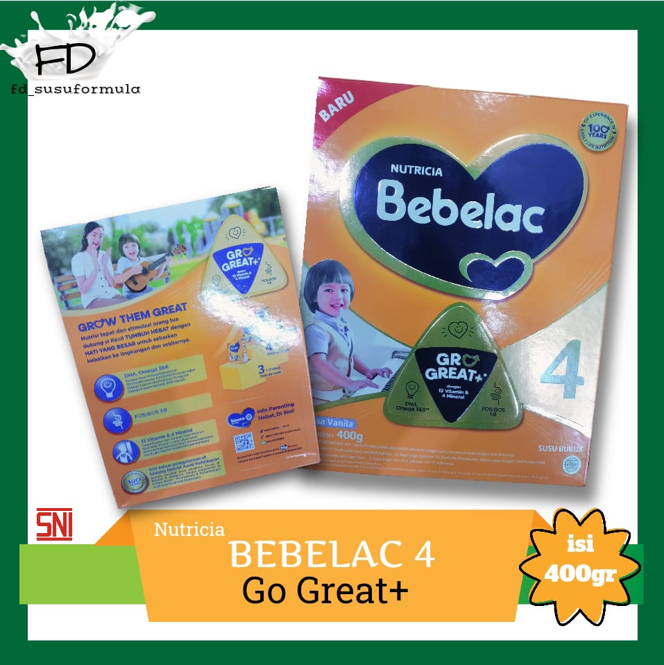 Nutricia BEBELAC 4 Go Great+ 400gram - Untuk Anak Usia 3-6 Tahun ...