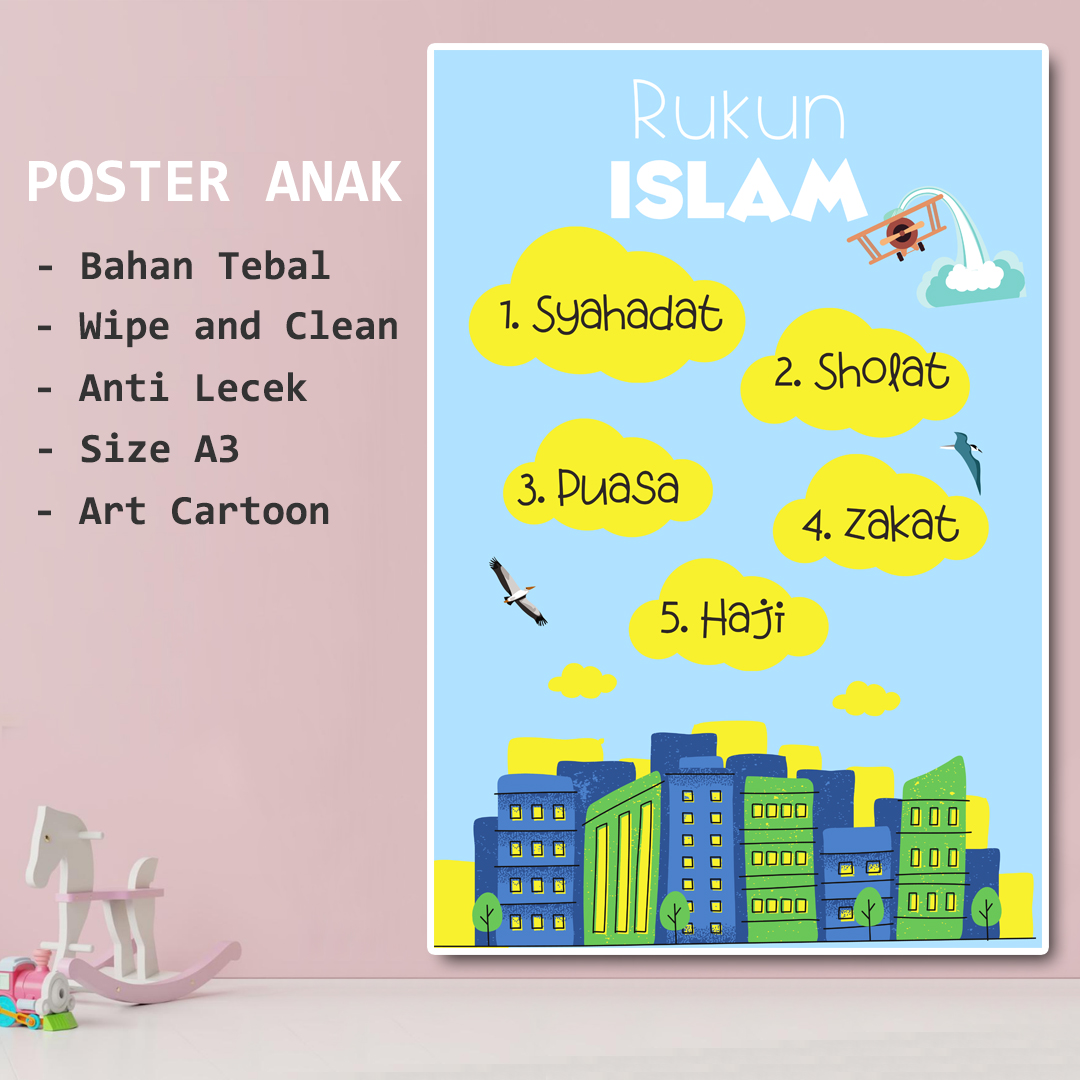 Poster Belajar Anak Edukasi Rukun Islam Lazada Indonesia