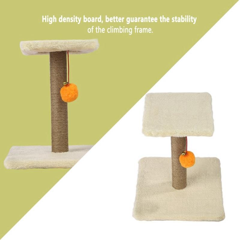 Pet Cat Tree Rope Swing Ball Scratching Post Climbing Frame Diy