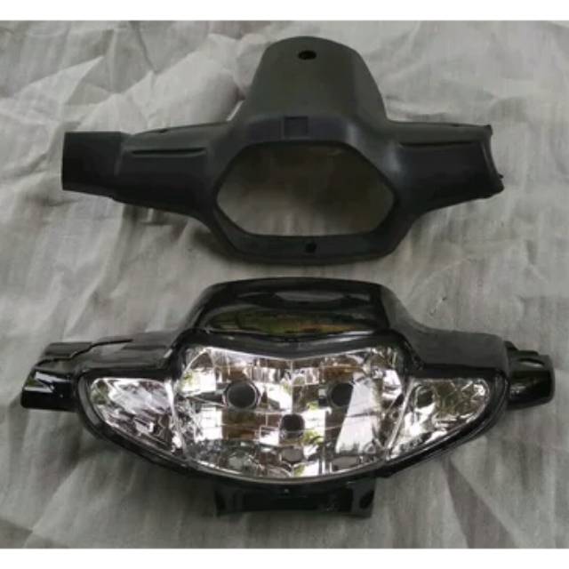 Batok Depan Belakang Dan Lampu Depan Motor Honda Supra Fit Lama Warna Hitam Lazada Indonesia