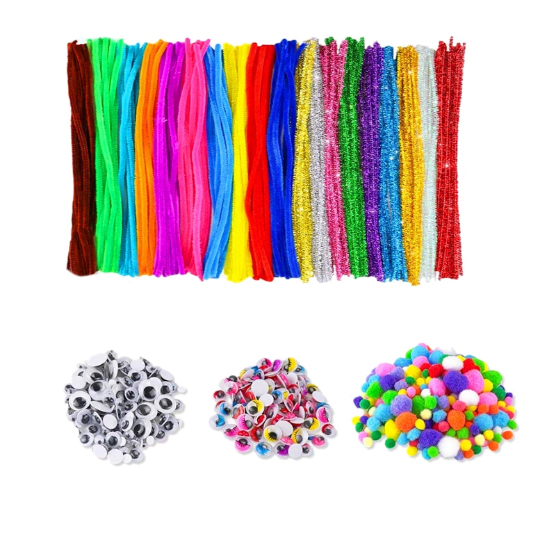 700PCS Pipe Cleaner Craft Set Creative Assorted Art Craft Making Kit Supplies DIY Accessories Toys Joke Gifts for Kids