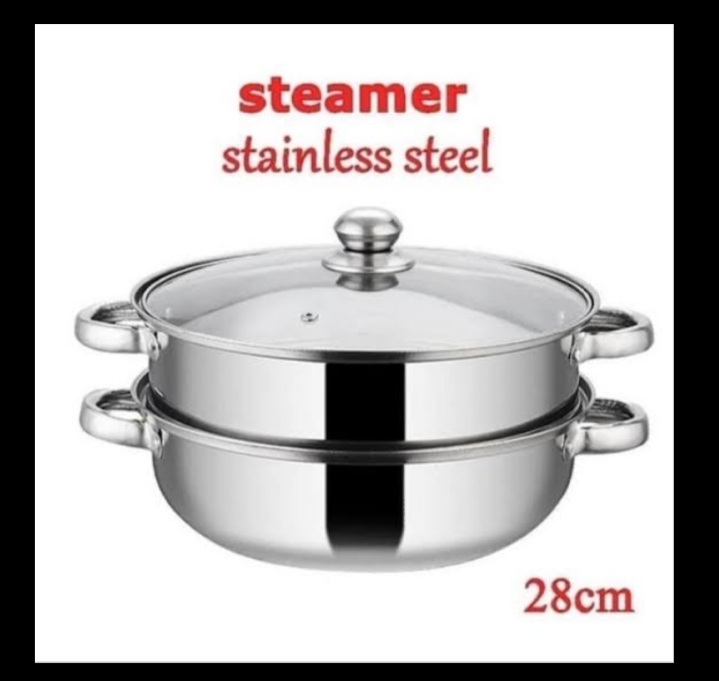 PANCI STEAMER 2 SUSUN Dandang Steamer 2 In 1 Ukuran 28 CM PANCI