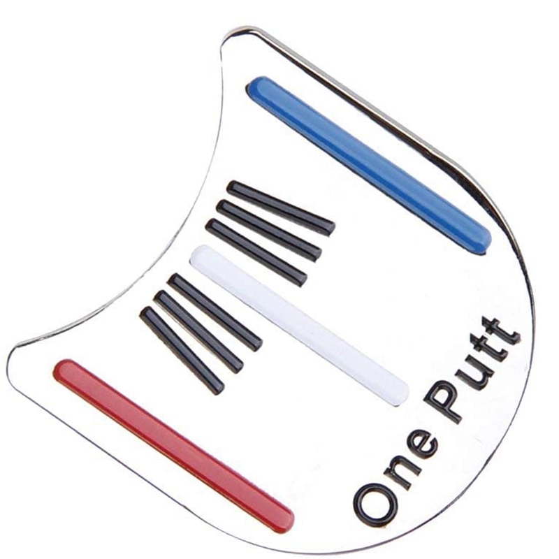 6 Pcs One Putt Golf Putting Tool Ball Mark with Golf Hat Clip