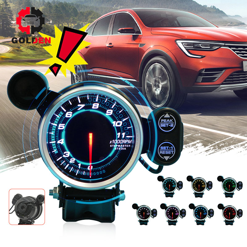 3.15 Inci 7 Warna Mobil Tachometer HUD Speedometer Mobil HD OBD2