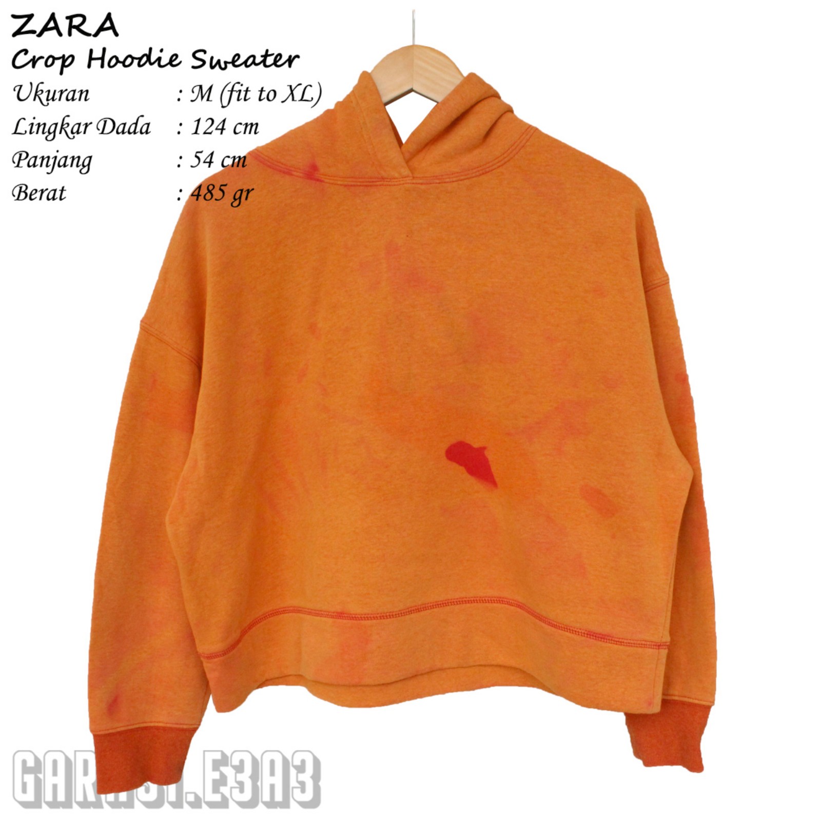 ZARA Oversize Crop Hoodie Jacket Thrift Shop Lazada Indonesia
