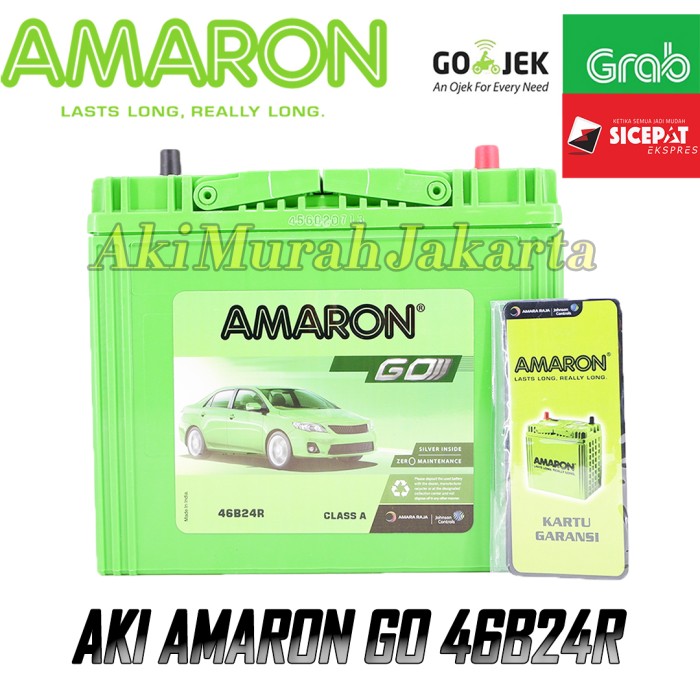Aki Mobil Suzuki Escudo Lama NS60 / 46B24R Amaron GO Aki Kering 45Ah