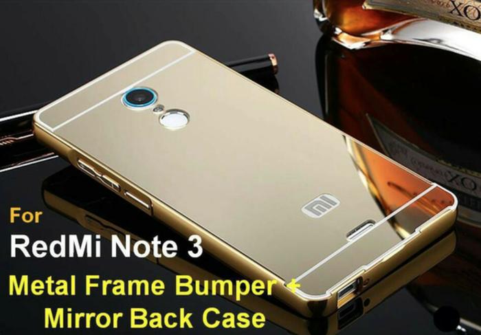 Xiaomi Redmi Note Bumper Hard Case Mirror Aluminium With Back