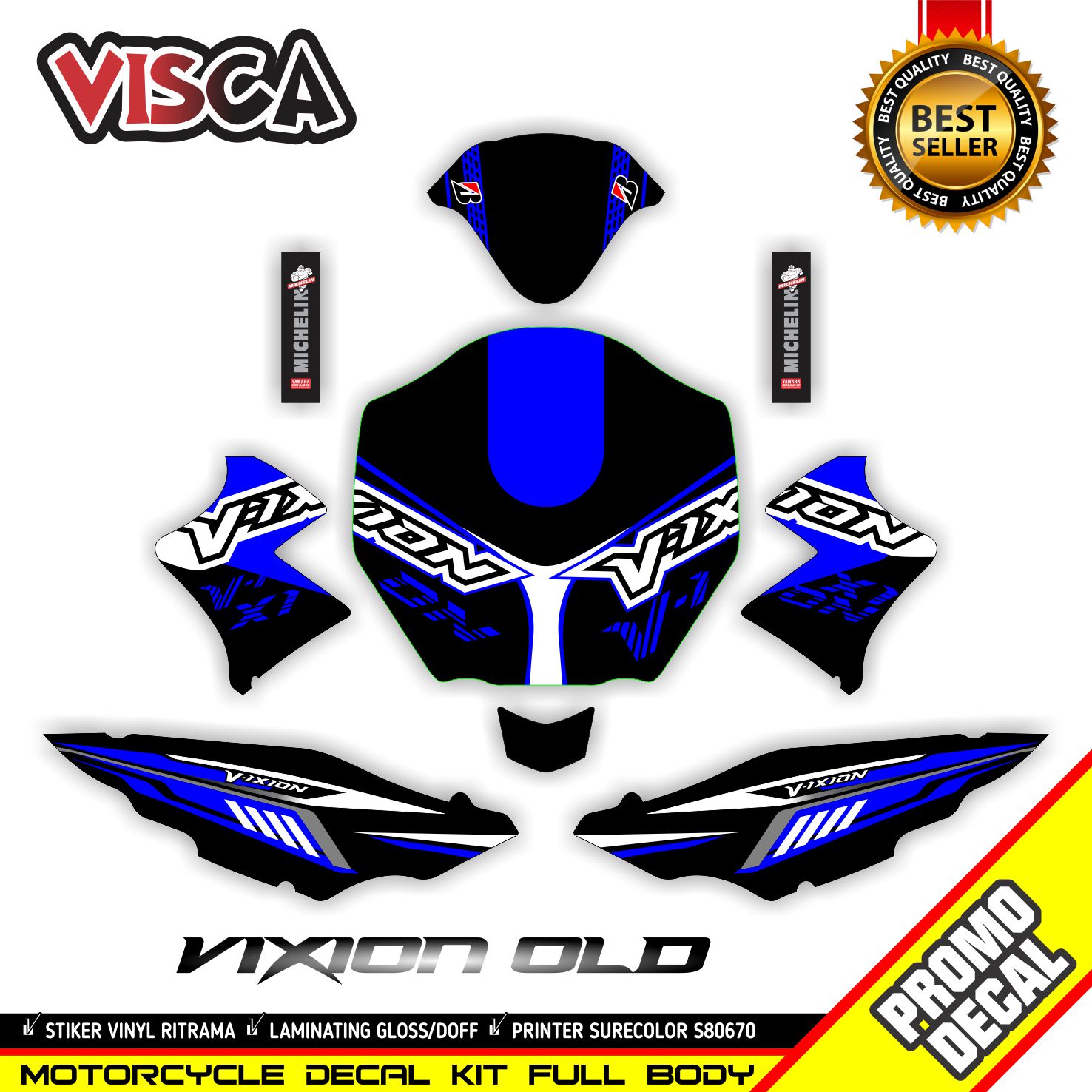 Decal Vixion Old Full Body Stiker Vixion Old Full Body Striping Vixion