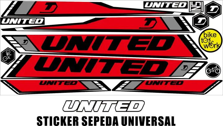 United Stiker Sepeda Bike Decal Sepeda Lazada Indonesia