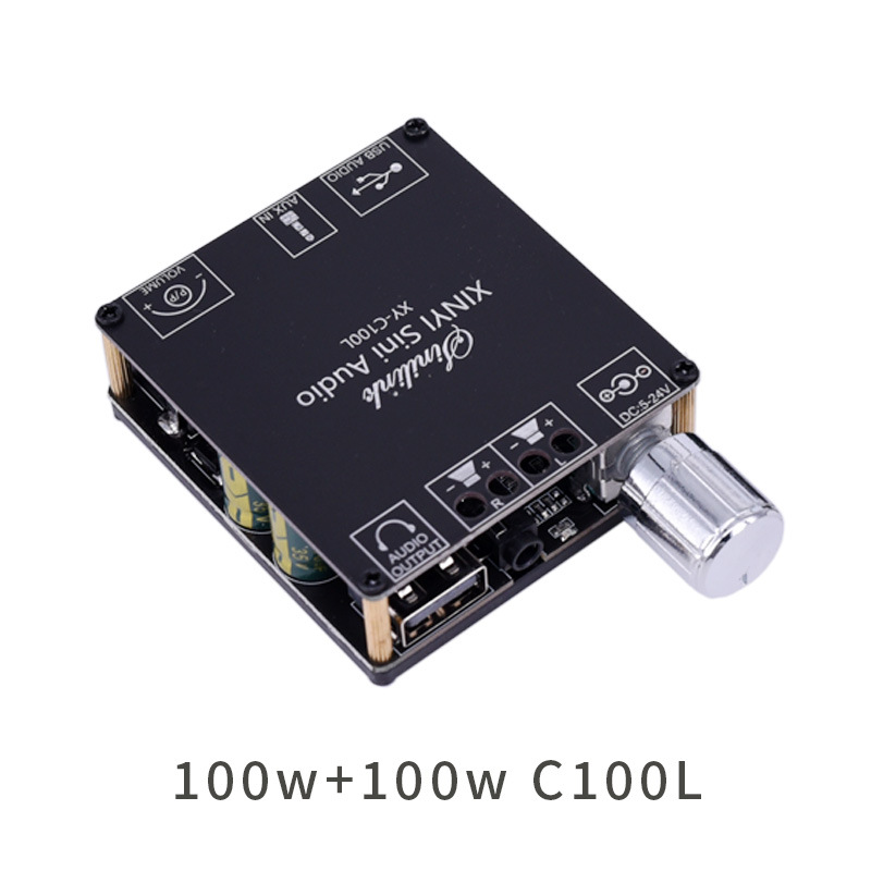 Audio Amplifier Bluetooth 5.0 AUX Dan USB Class D 2x100W Suara HiFi