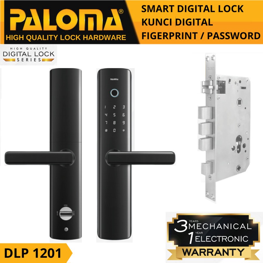 Smart Digital Lock PALOMA DLP 1201 Black Smart Digital Lock PALOMA DLP 1201 Black
