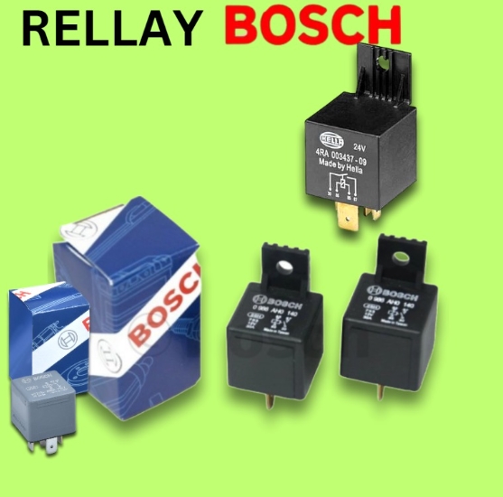 Relay BOSCH 24V 4 Kaki / Relai Rilei Bosch 24 Volt 4 Pin Kaki 100 Asli