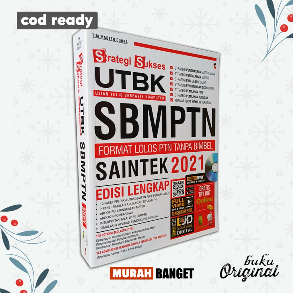 Buku Utbk Sbmptn Strategi Sukses Utbk Sbmptn Saintek 2021 Bonus Aplikasi Android Lazada Indonesia