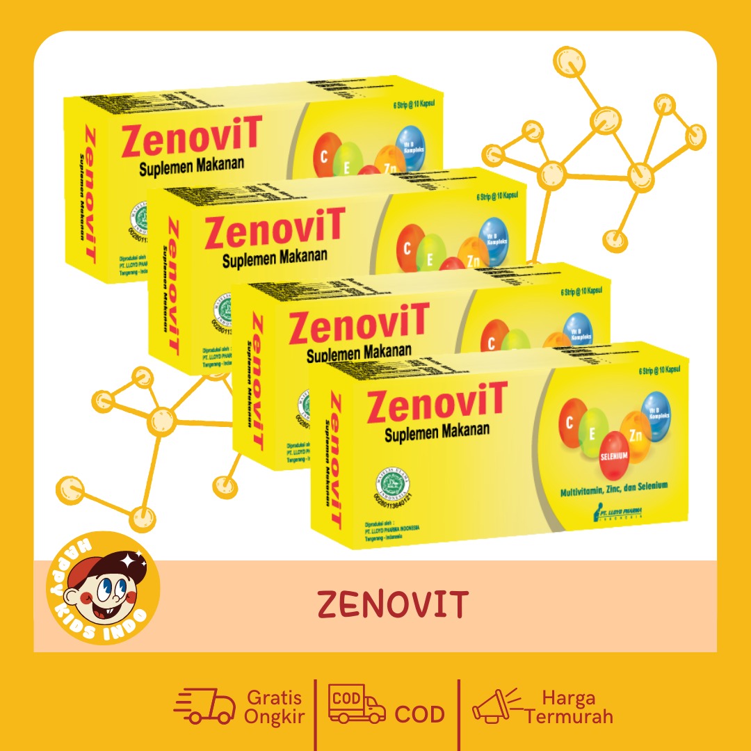 Vitamin Zenovit Multivitamin + Zinc Isi 60 Kapsul Vitamin Tubuh Vaitamin Kesehatan Lazada