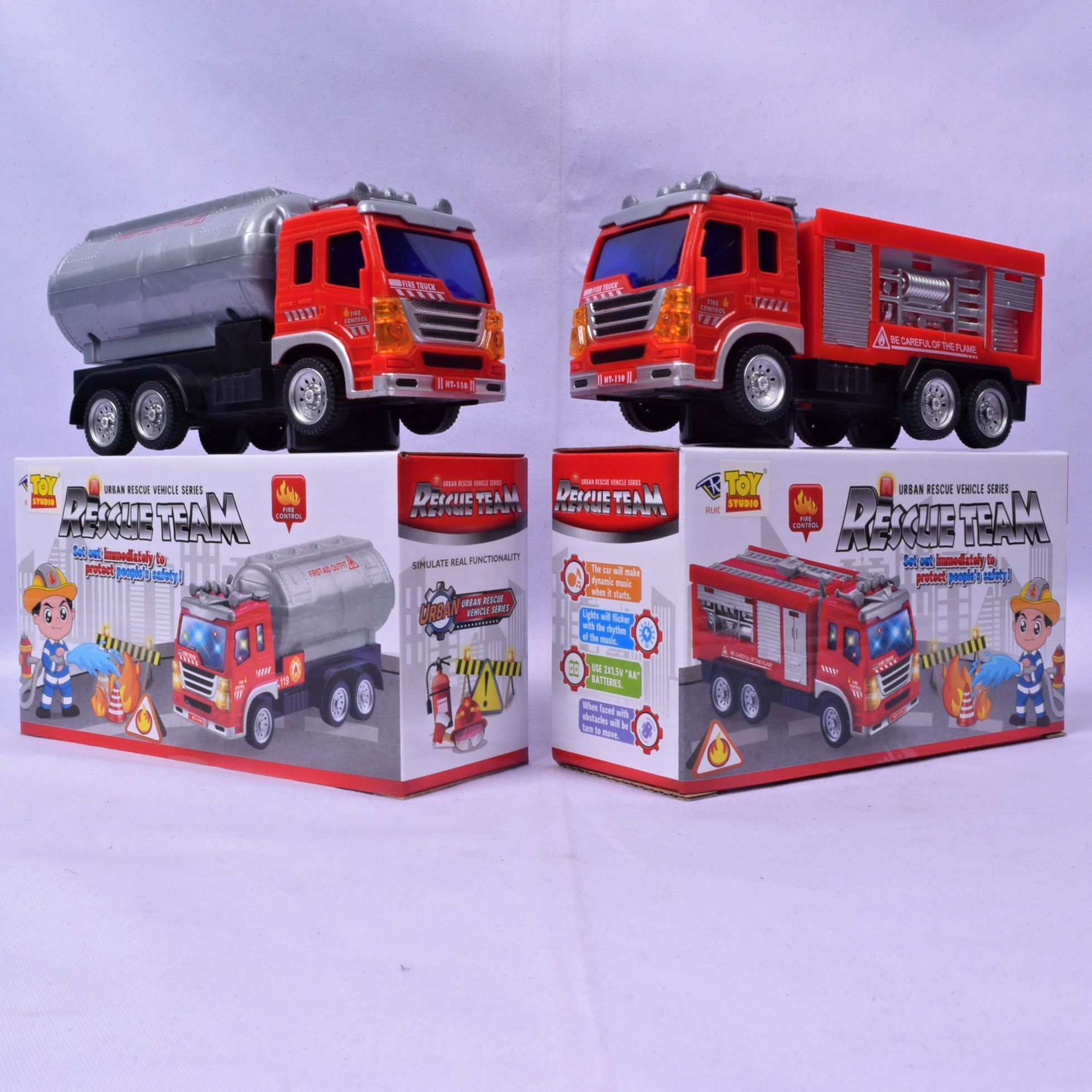 purple fire truck toy