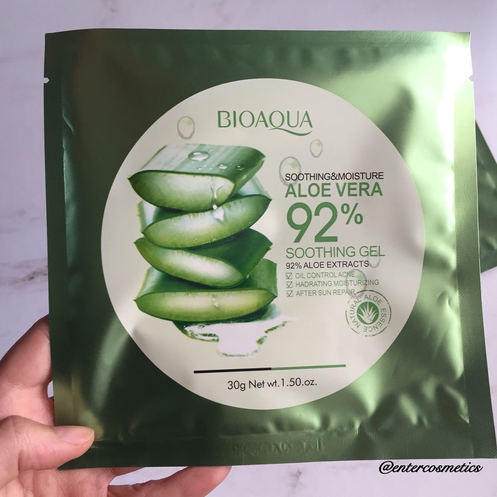 Bioaqua Aloe Vera Face Mask Bioaqua Sheet Mask 92 Aloe Vera Masker Aloe Vera Masker Wajah Lazada Indonesia