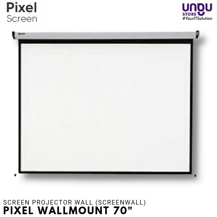 Screen Projector 70 Inch Wallmount Pixel Screen Wall Proyektor Layar