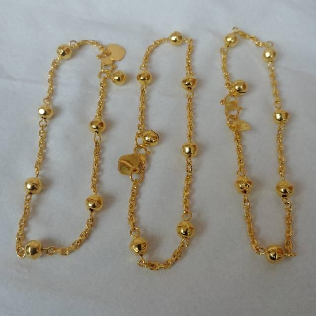 Gelang Rantai Variasi Bola Lapis Emas Asli Lazada Indonesia