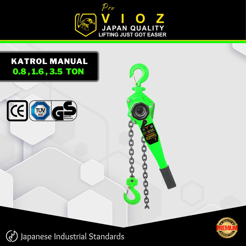 PROVIOZ KATROL RANTAI MANUAL 0 8 TON 6 TON X 1 5 METER LEVER HOIST provioz-katrol-rantai-manual-0-8-ton-6-ton-x-1-5-meter-lever-hoist