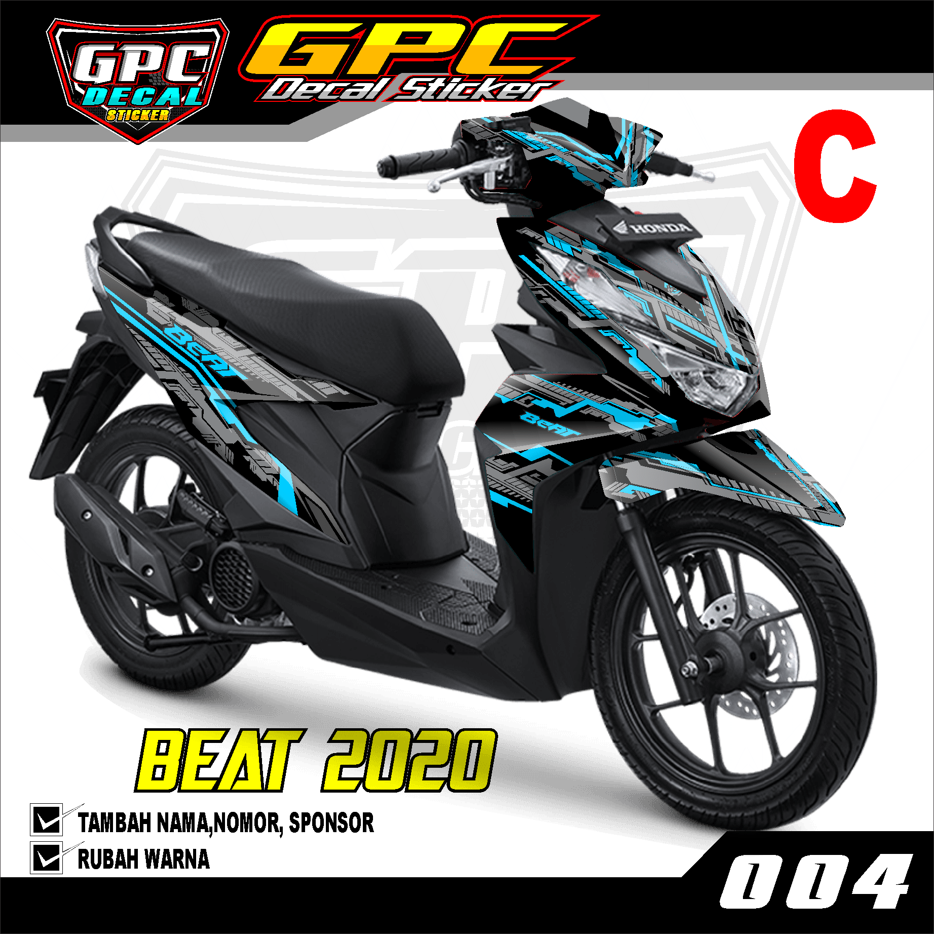 Decal Sticker Full Body BEAT New Fi 2020 Deluxe Minimalis Dekal Stiker Beat 2020 GPC 004 Lazada Indonesia