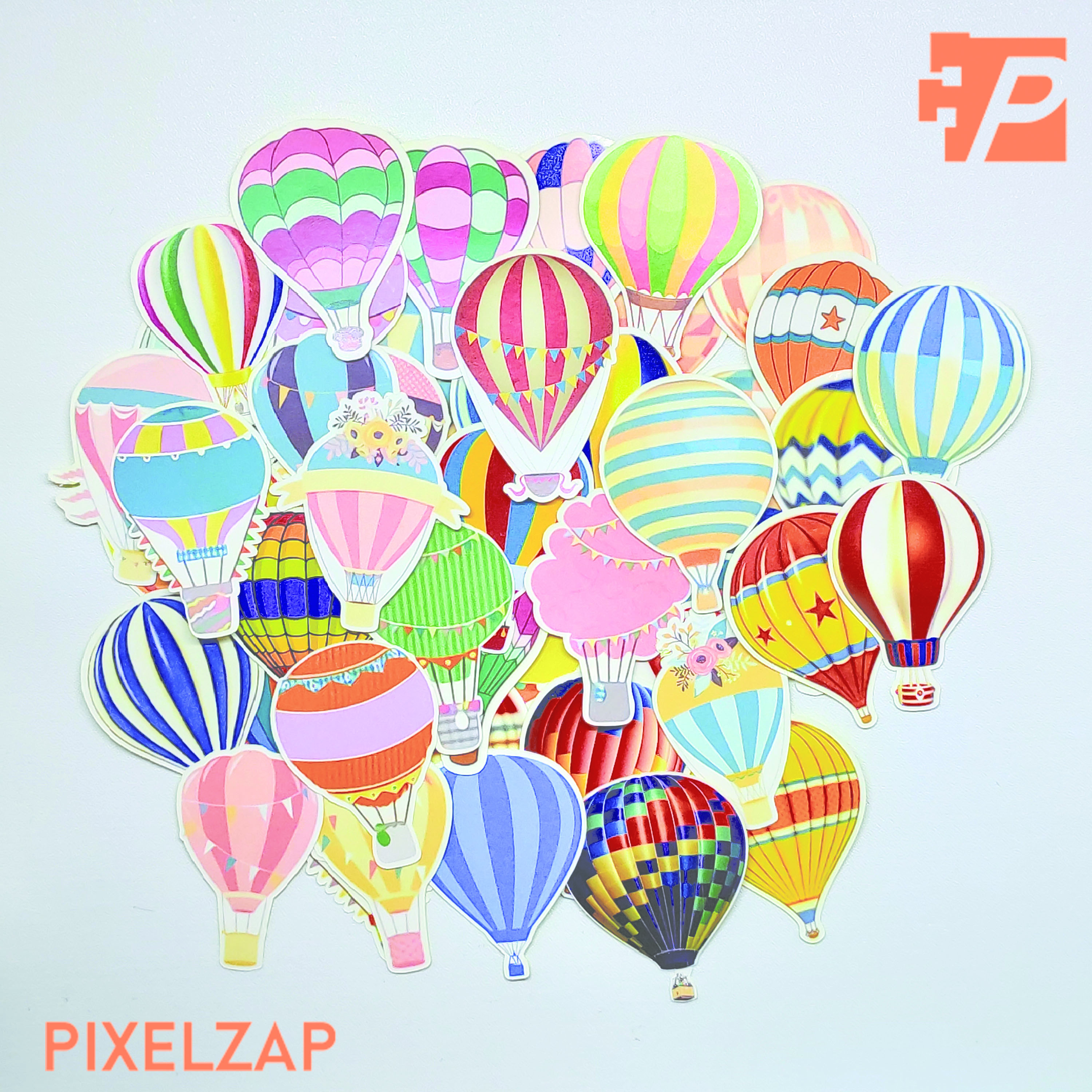 55 Pcs Sticker Balon Udara Stiker Aesthetic untuk Jurnal, Scrapbook ...