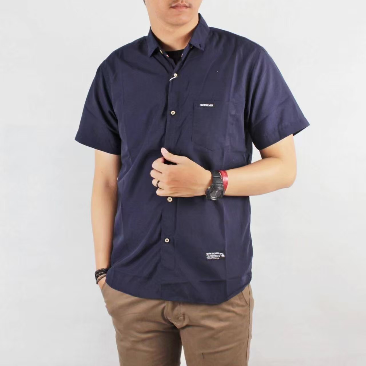 kemeja pria lengan pendek full print kemeja casual pria