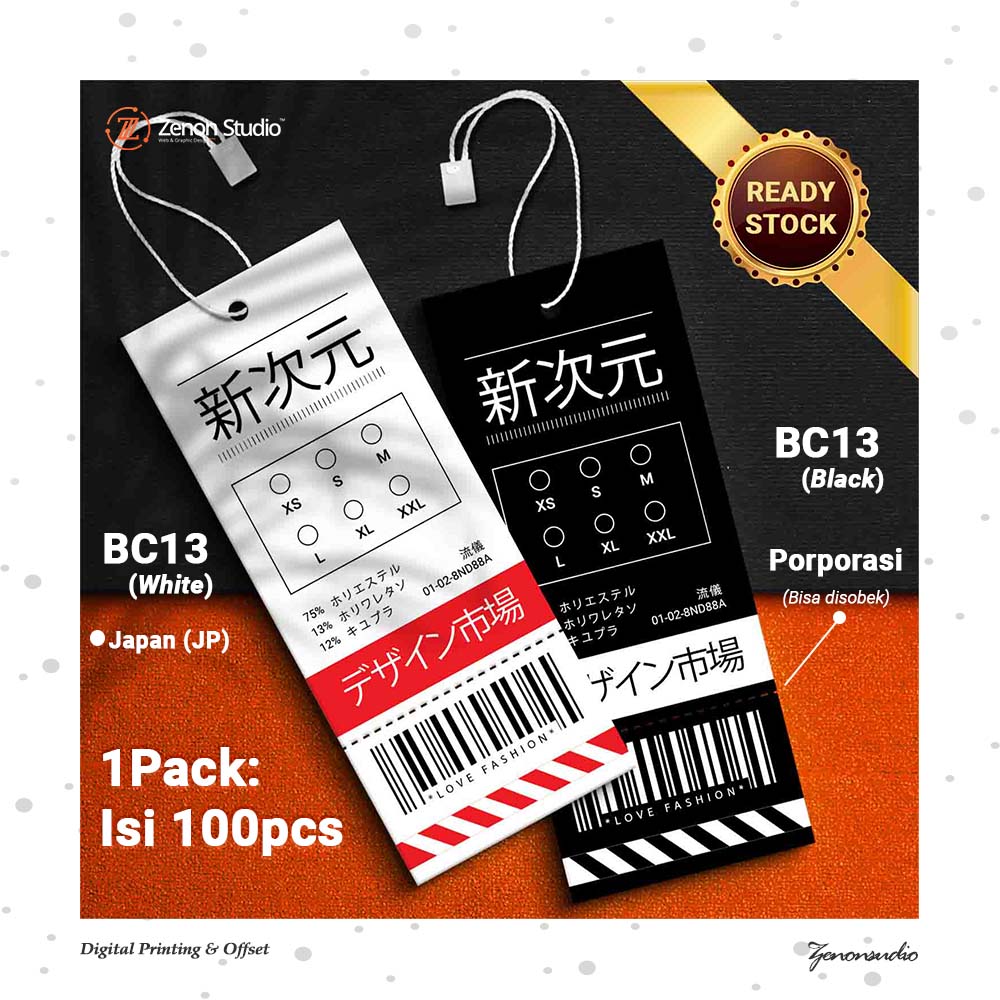 Hangtag Barcode Label Hang Tag Import Porporasi Ready Stock Lazada