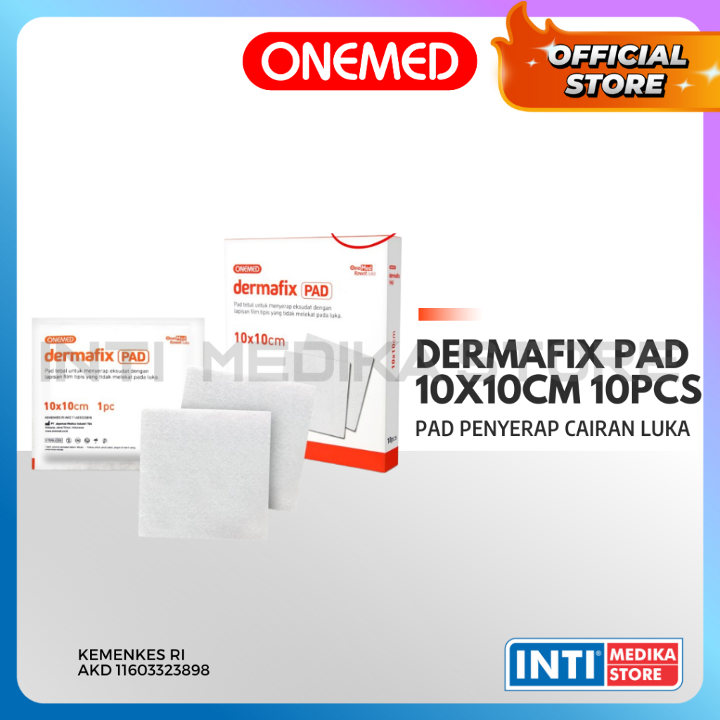 ONEMED DERMAFIX PAD 10x10 Cm Sterile BOX Penyerap Cairan Luka Lazada Indonesia