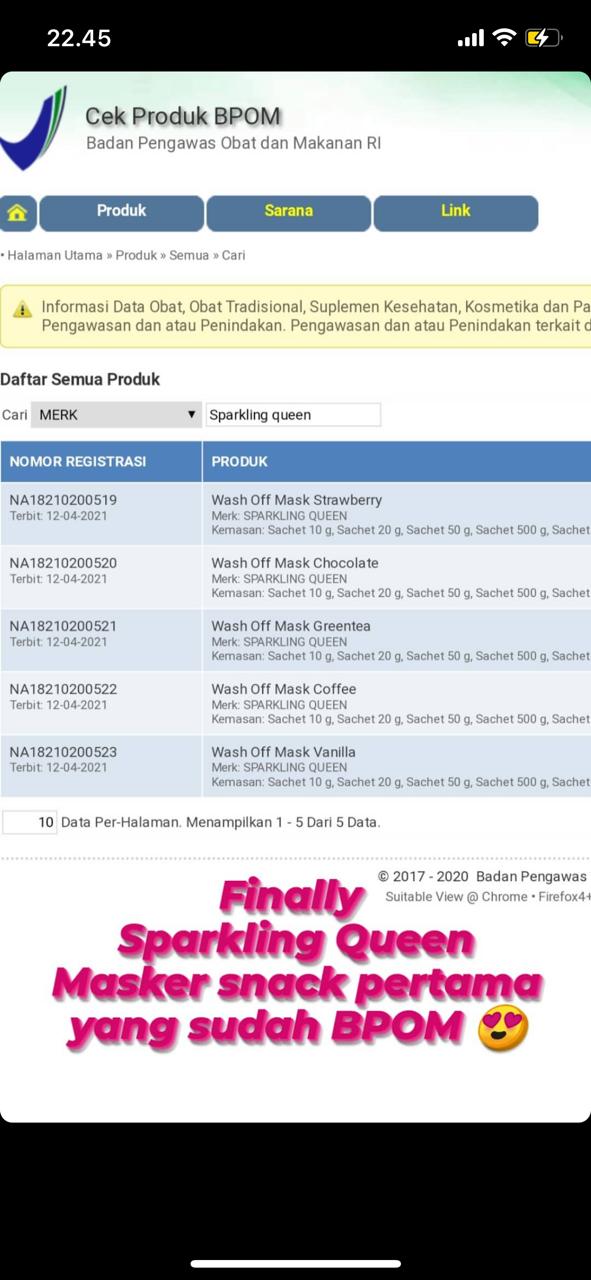 Sparkling Organic Mask Masker Snack Bpom Masker Sparkling Masker Tango Masker Pocky Lazada Indonesia