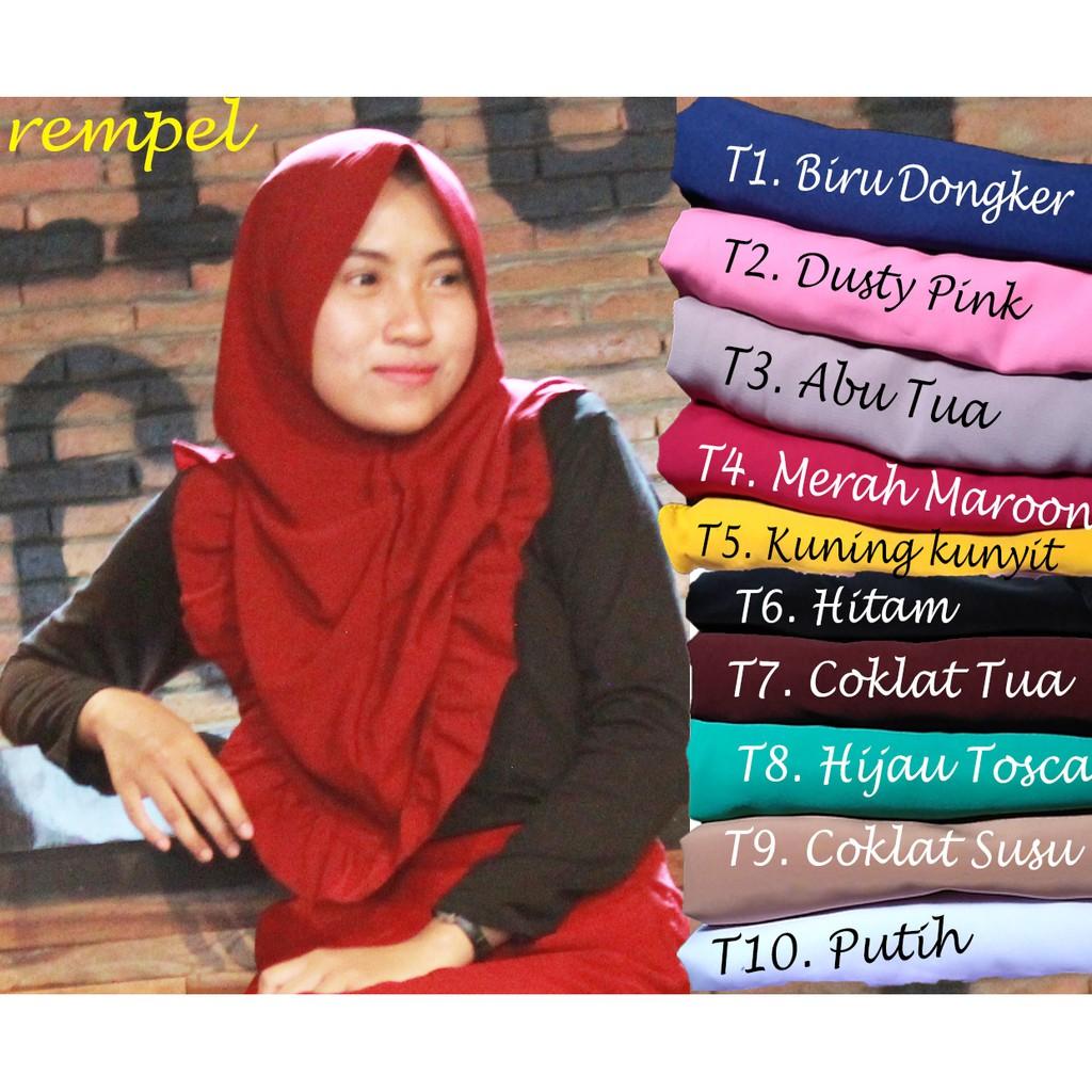 Khimar Rempel Pet Grosir Hijab | Kerudung Dan Jilbab Termurah Terlaris | Promo Wolfish 1 Kg (9pcs)