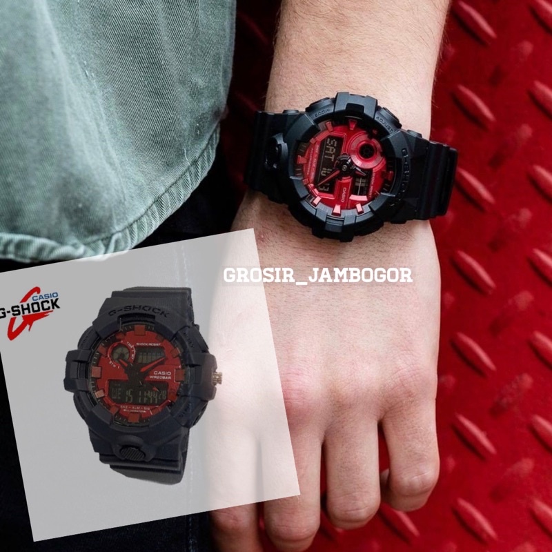 TERBARU!! JAM TANGAN NEW G SHOCK Ga800 Ga 800 gba 900 ABU MERAH