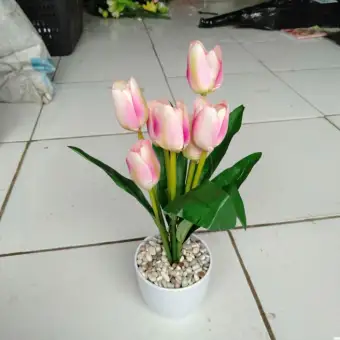 Bunga Tulip Artificial Bunga Plastik Bunga Hias Lazada Indonesia