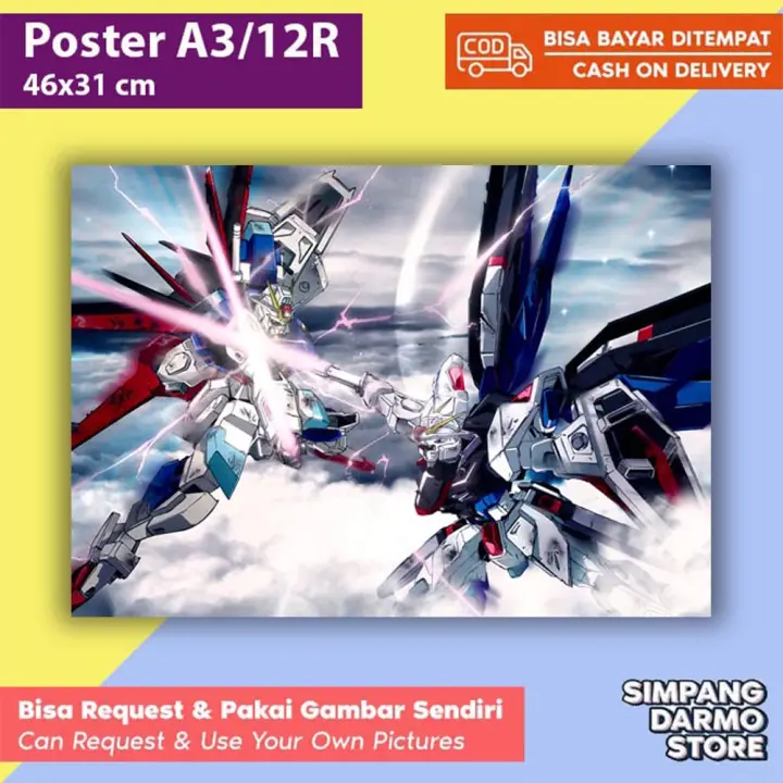 Poster Gundam Anime Terbaru Tersedia Berbagai Ukuran A4 A3 Besar Kecil Hires Bisa Custom Gambar Lain