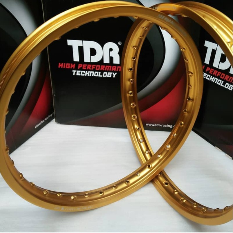 VELG TDR Racing 140 160 EMAS GOLD Alloy W SHAPE Set Velg 17 Inci