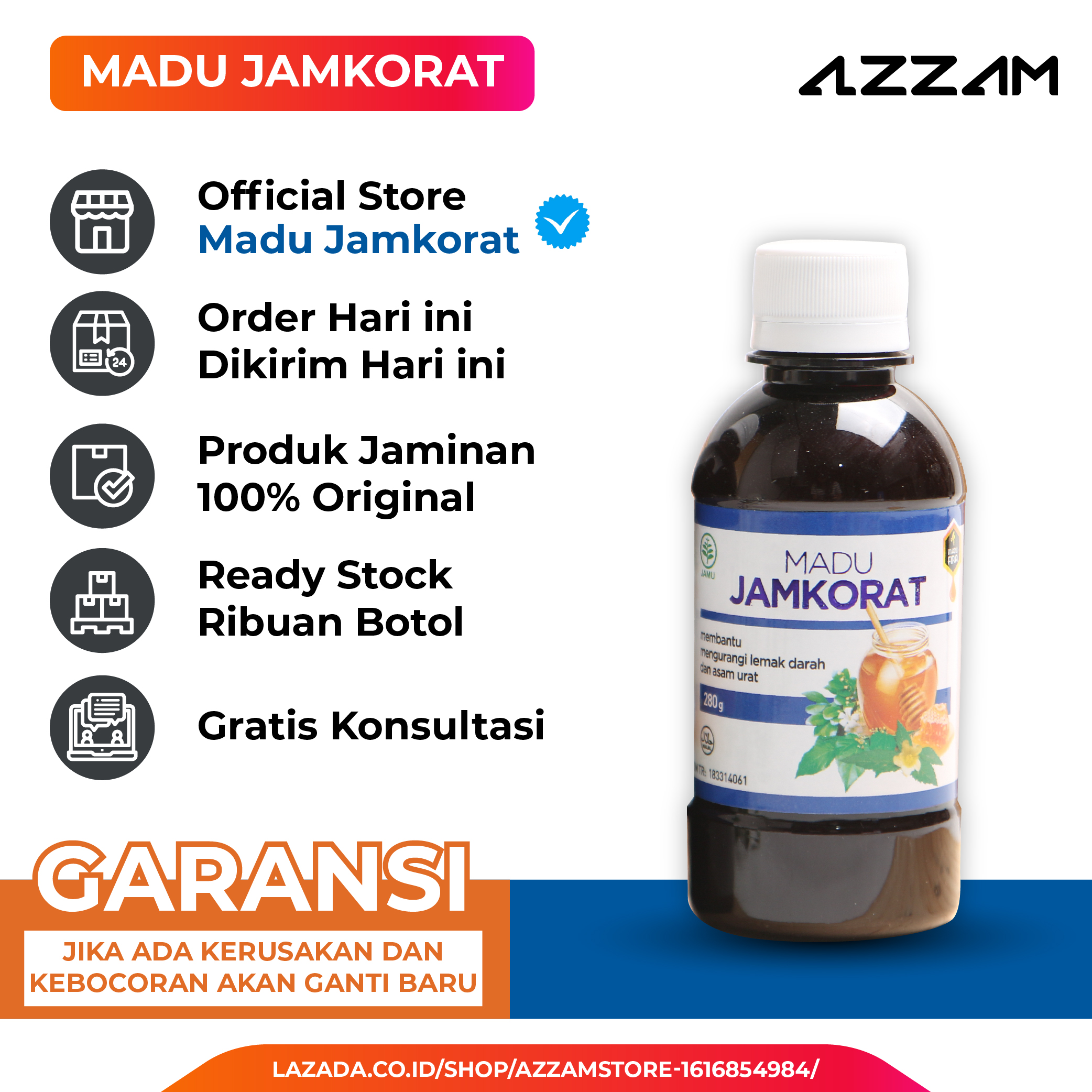 Madu Jamkorat Obat Asam Urat Dan Kolesterol | Lazada Indonesia