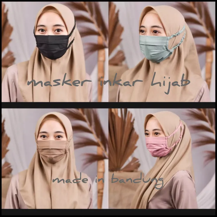 Masker Hijab Tali Karet Serut Full Masker Tali Karet Terbaru Lazada Indonesia