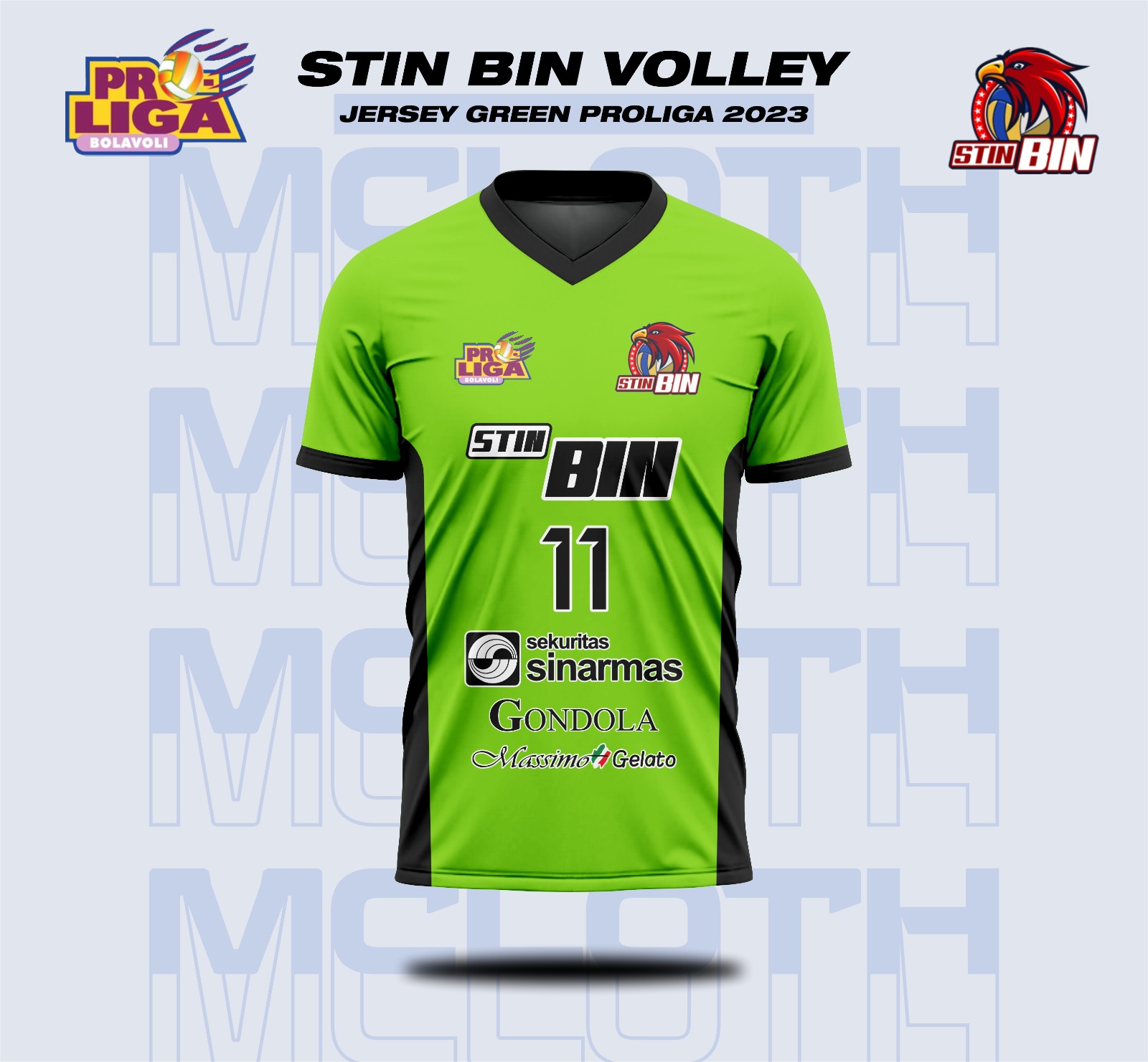 JERSEY STIN BIN VOLLEY PROLIGA 2023 FREE NICK NAME Lazada Indonesia