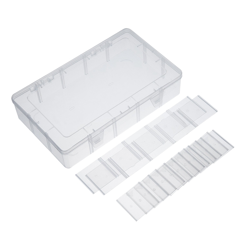 15 Compartments Clear Crafts Organizer Storage Box for Case Jewelry Container Craft Organizer