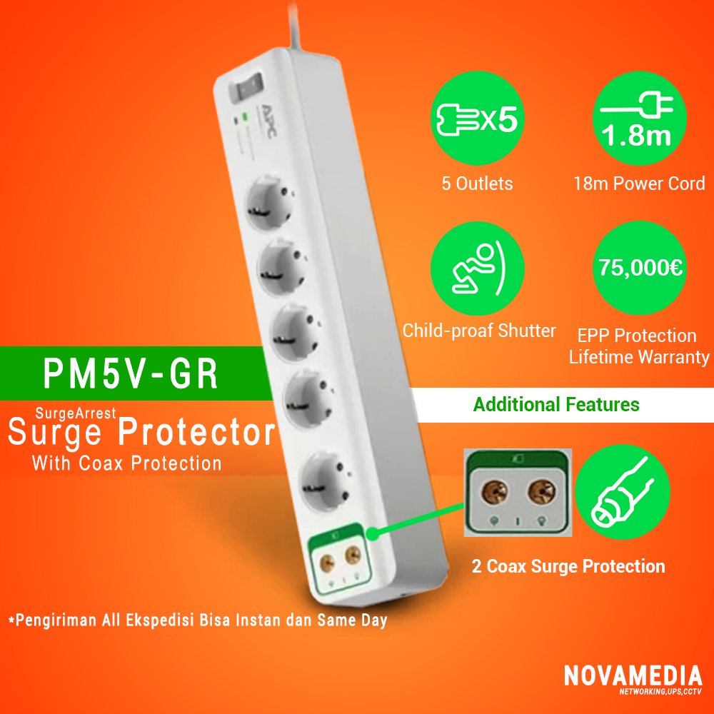 APC SURGE PROTECTOR / COLOKAN ANTI PETIR PM5UGR PM5TGR PM5VGR PM5GR