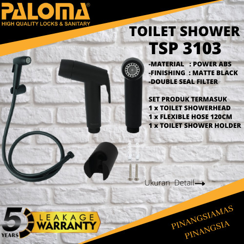 PALOMA TSP 3103 JET SHOWER TOILET / JET WASHER JET SHOWER BLACK MURAH
