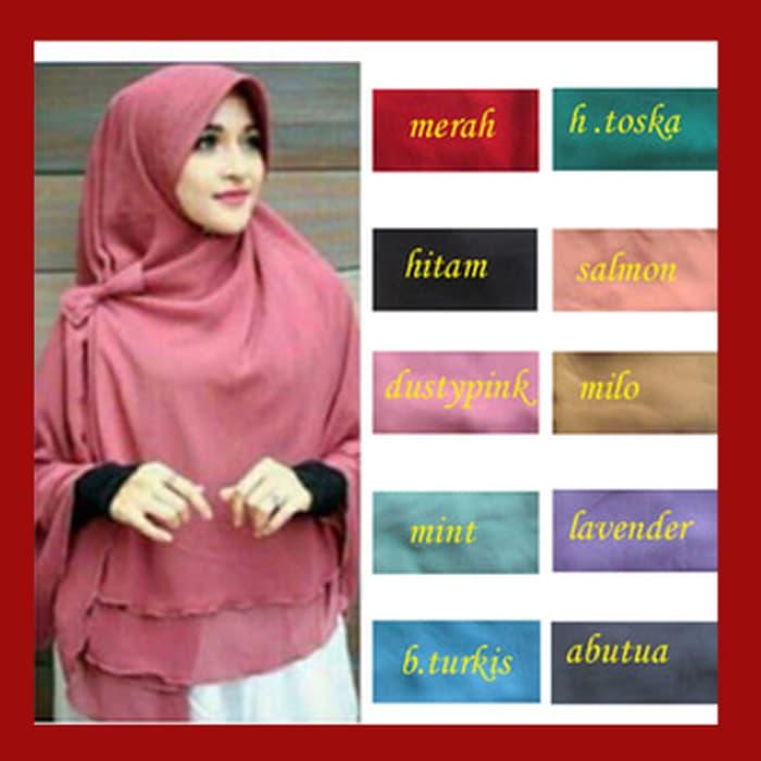 Mesh Kerudung Hijab Jilbab Instan Syari Khimar Pet Sifon PoloS - SYAR'I PET SHIFON POLOS