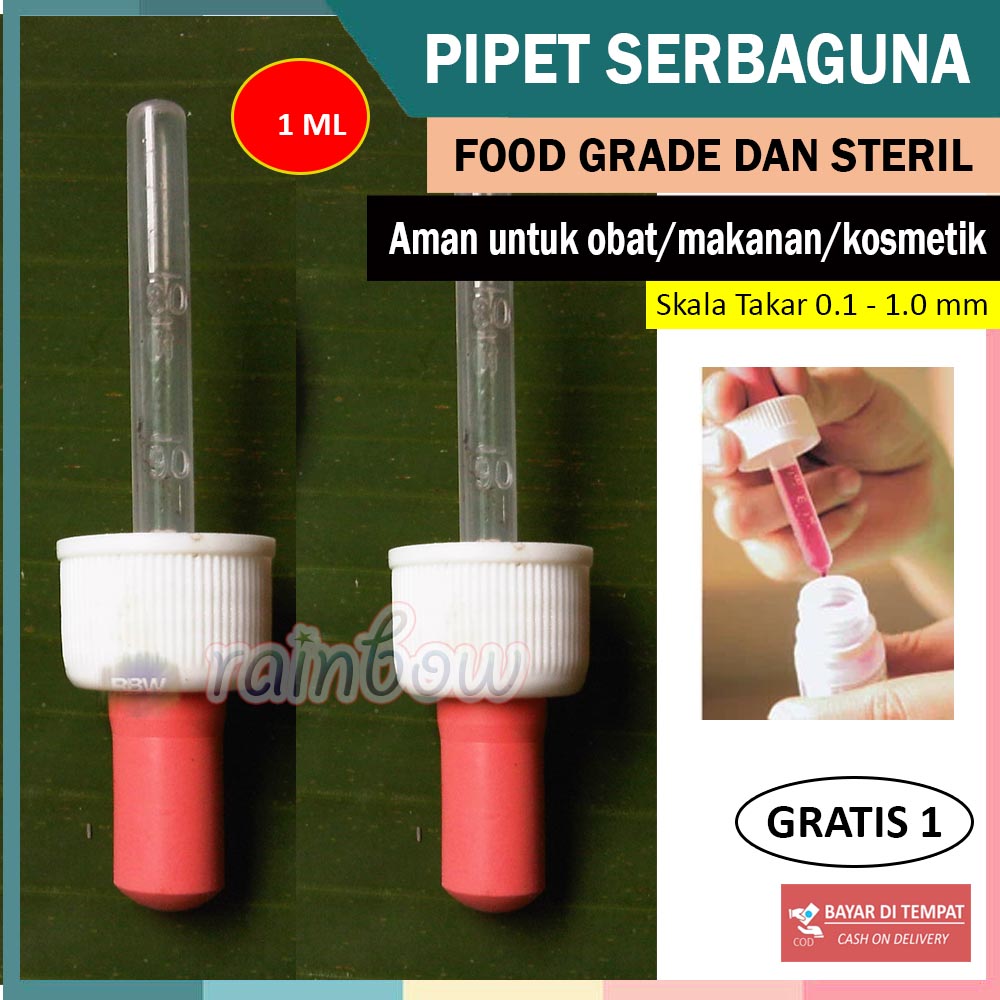 rainbow BELI 1 GRATIS 1 Pipet Obat Sirup Bayi 1 ML Pipet Serbaguna