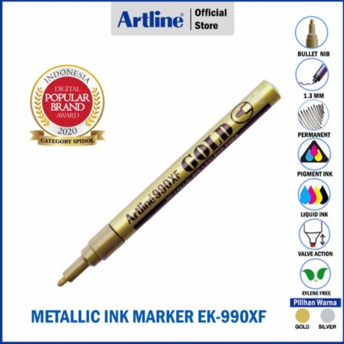 Spidol Permanent Marker ARTLINE Metallic Ink EK990XF Lazada Indonesia